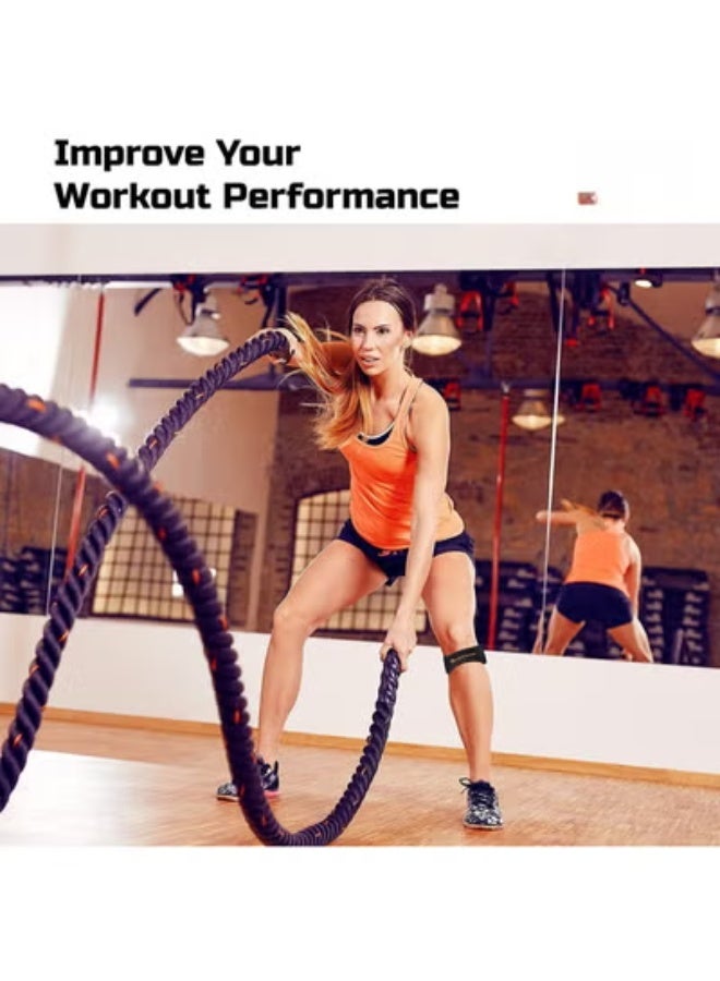 حزام كامبيفو لدعم وتثبيت الركبة وتخفيف الآلام، دعامة الركبة القابلة للتعديل للرجال والنساء لممارسة الرياضة، الجري، والقرفصاء - قطعتين (بينك) - Image 5