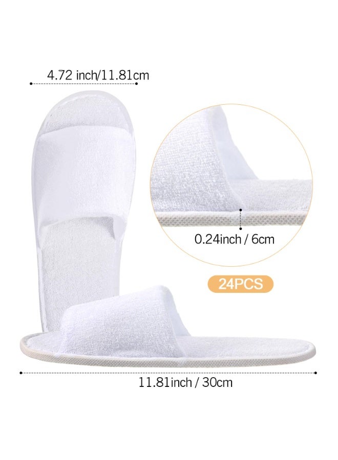 24 Pairs Spa Disposable Slippers Open Toe Non Slip Slippers for Women Men Guests Hotels Home Party Housewarming - Image 4