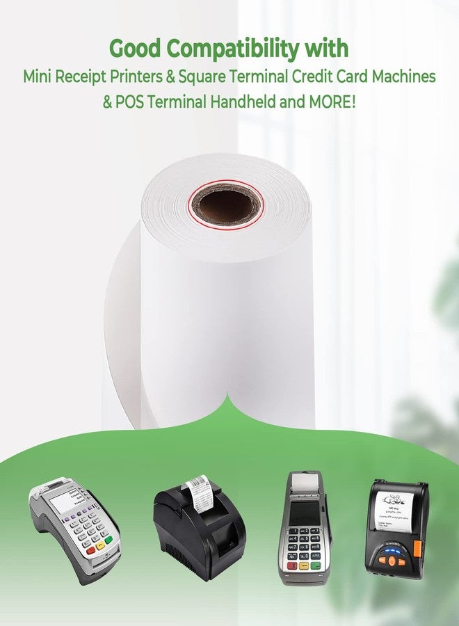 MUNBYN 2 1/4" inch x 50'ft Thermal Paper (50 Rolls), BPA Free Receipt Paper, 58mm Thermal Receipt Papers Fits All 58mm Thermal POS Printer, Square Terminal Credit Card Machines printers clearly - Image 4
