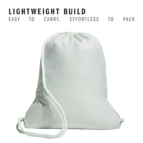 adidas Alliance Sackpack – Drawstring Backpack Small Bag for Men and Women, Two Tone White-Clear Onix/Linen Green, One Size - Image 4