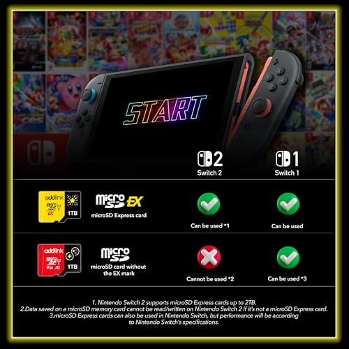 addlink 512GB Gaming microSD Express Card for Nintendo-Switch 2, Speed Up to R/W 880/750 MB/s MicroSDXC Express Memory, ROG Ally, Steam Deck, Camera UHS-I, C10, U3, V30, Full HD 4K - Image 2