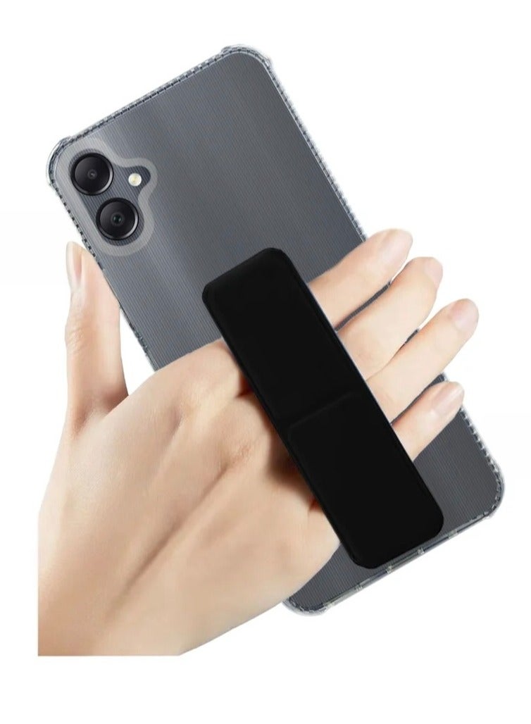 ARMOR Case Cover For Samsung Galaxy A05 With Magnetic Hand Grip 3 in 1 Clear / Black  - Image 4