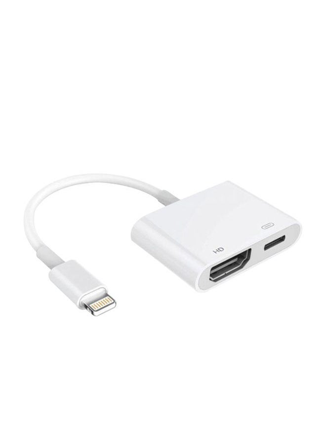 NIBEMINENT - Lightning To HDMI AV Adapter White - Image 1