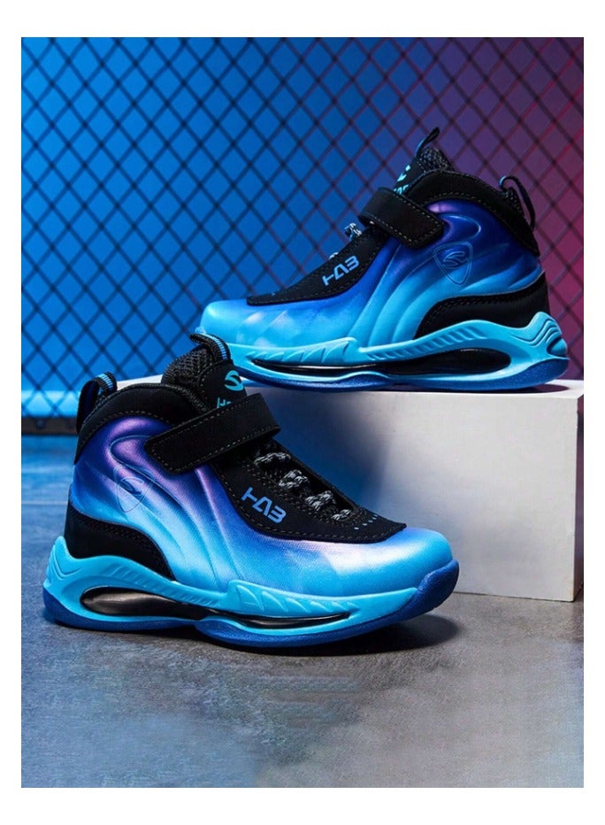 بونكا حذاء رياضي مكتنز ألوان متدرجة بطباعة أحرف رقبة عالي للأولاد - Image 1