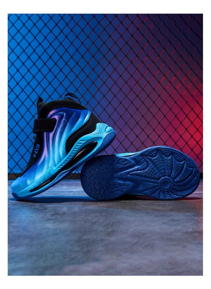 بونكا حذاء رياضي مكتنز ألوان متدرجة بطباعة أحرف رقبة عالي للأولاد - Image 4