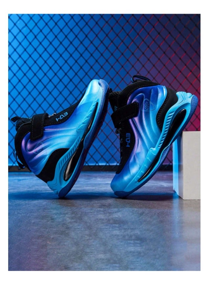 بونكا حذاء رياضي مكتنز ألوان متدرجة بطباعة أحرف رقبة عالي للأولاد - Image 2