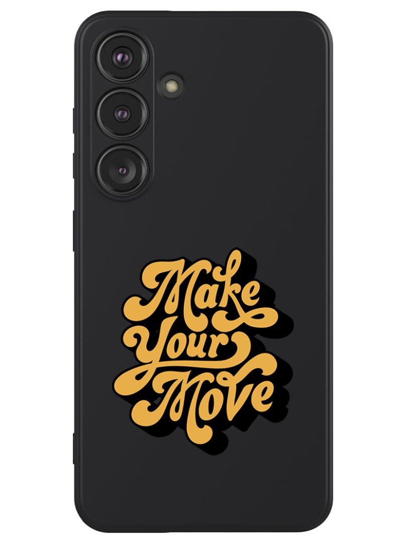 Protective Slim Fit Case Liquid Silicone Cover with Full Body Protection Anti-Scratch Shockproof Case For Samsung Galaxy S24 Plus (Black) - Make your move