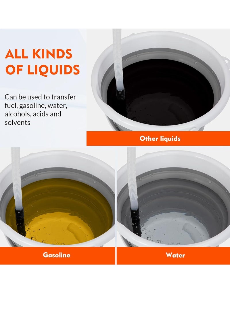 general Portable Transfer Pump Battery Operated Electric Siphon Pump for Gas, Fuel, Diesel, Water Transfer 2.6 GPM Flow Oil Extractor -Easy to Use Hand Fuel Pump, Multi-Use Siphon Fuel Transfer Pump - Image 4