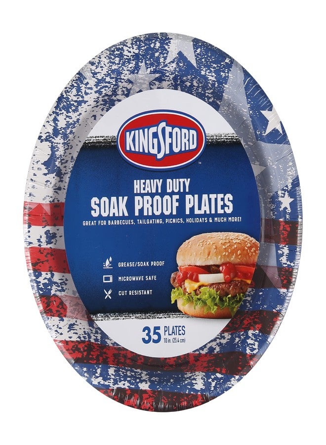 Kingsford أطباق ورقية قوية من كينغسفورد، 35 قطعة، علم أمريكي - Image 1