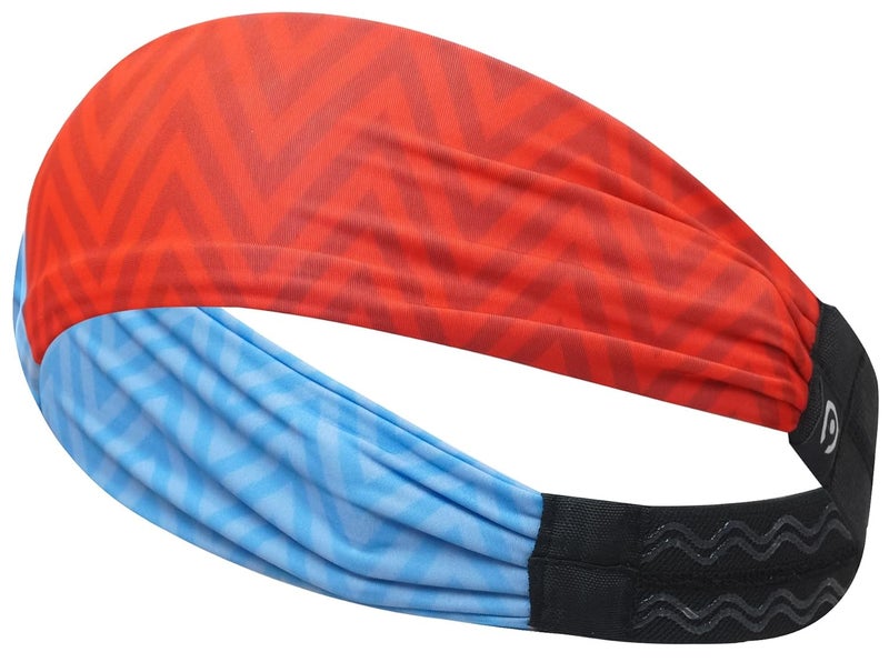 Coreteq Printed Multifunction Sports Sweatband Headband with Silicon Elastic Band Anti-Slip Men and Women (Half N Half) Free Size - Image 1