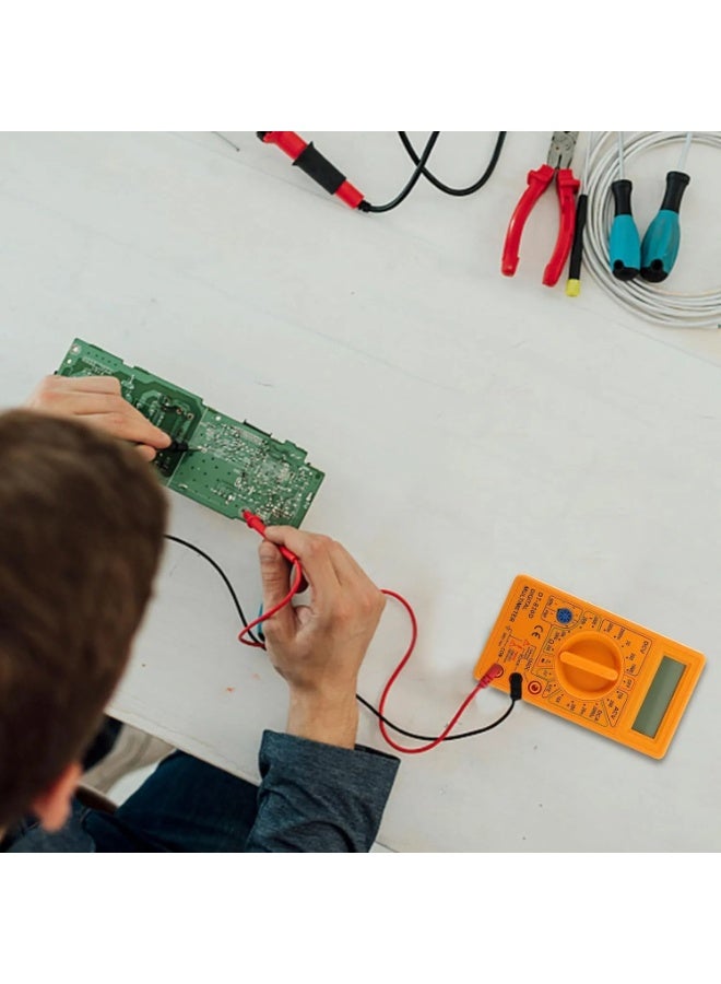 جهاز قياس رقمي صغير DT-830D مزود بجرس – لقياس الجهد والتيار والمقاومة – شاشة LCD واضحة مع اختبار الدايود والترانزستور - Image 4