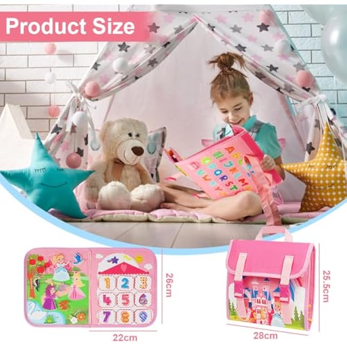 QUIET BOOK, MONTESSORI BUSY BOOK, BUSY BOARD MADE OF SOFT FELT BOOK, ACTIVITY BOARD, MOTOR SKILLS TOY FOR EARLY EDUCATION, BABY SENSORY EDUCATIONAL TOY, SENSORS, CREATIVITY, MONTESSORI TOY - Image 3