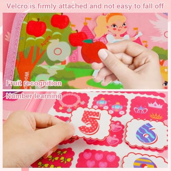 QUIET BOOK, MONTESSORI BUSY BOOK, BUSY BOARD MADE OF SOFT FELT BOOK, ACTIVITY BOARD, MOTOR SKILLS TOY FOR EARLY EDUCATION, BABY SENSORY EDUCATIONAL TOY, SENSORS, CREATIVITY, MONTESSORI TOY - Image 5