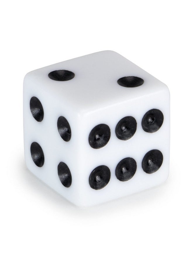 Brybelly - White Game Dice For Playing Board Games And Card Games, 5-Pack Set - 16Mm Regular Pipped Six-Sided Dice By Brybelly - Image 1