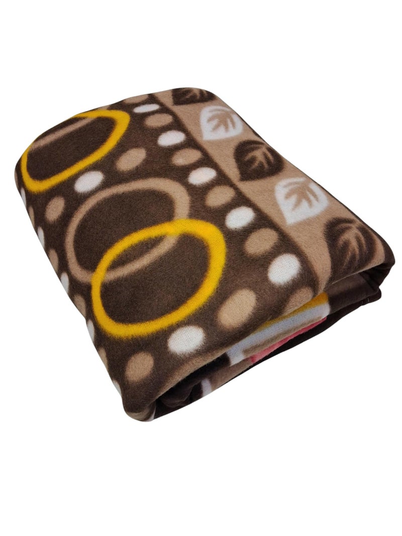 MAMRAJ 500 TC Stylish Polar Fleece Single Bed AC Fleece Wool Blanket - 58x88 Inch || Skin Friendly || Multicolour || (Set of 2) - Image 5