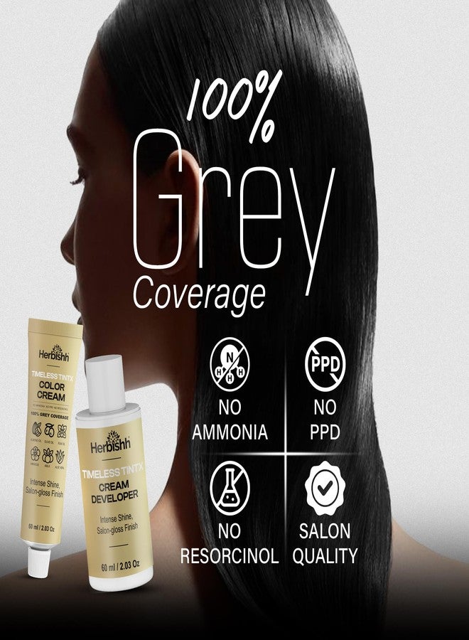Herbishh Natural Black Timeless TintX (120 ml) | 100% Grey Coverage | Permanent Crème Hair Color for Women & Men | Free from PPD, Ammonia & Resorcinol - Image 5