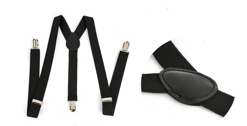 Sinen Baby Suspenders and Bow Tie Set Adjustable Kids Suspender Bowtie Sets for Boys and Girls-Black - Image 2