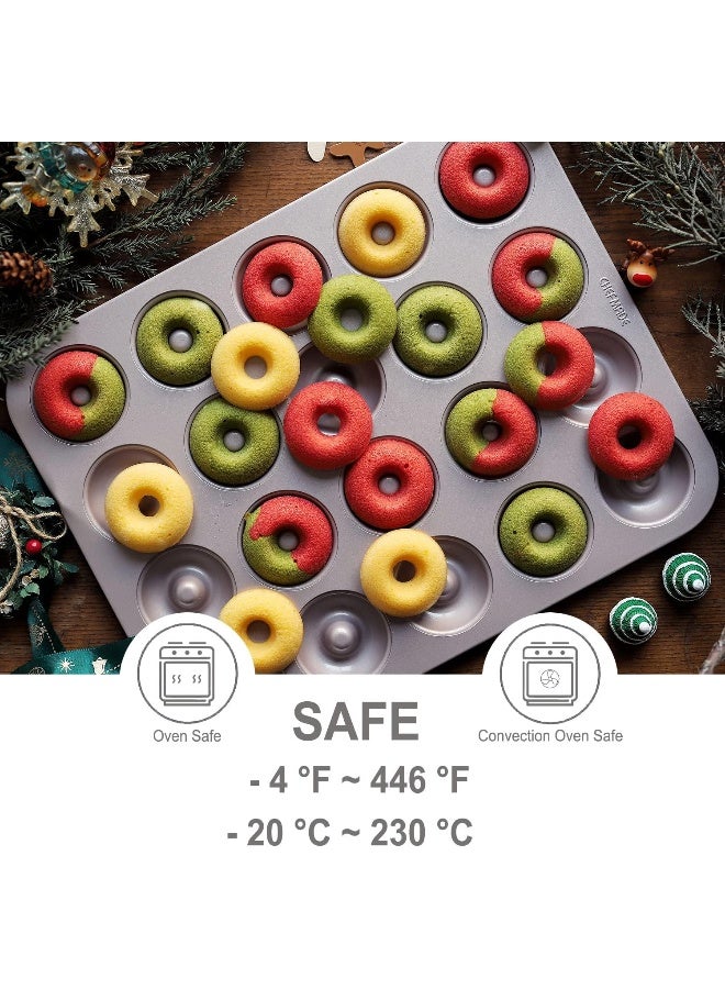 CHEFMADE Donut Mold Cake Pan, 20-Cavity Non-Stick Ring Doughnut Bakeware for Oven Baking - Image 4