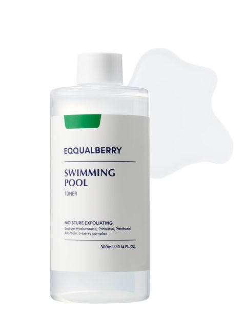 Swimming Pool Toner - Gentle Exfoliating Toner with Natural Enzyme | Boosted Hydration with Hyaluronic Acid | Daily Toner for Sensitive Skin | Korean Skincare, 10.14 Fl. Oz / 300ml