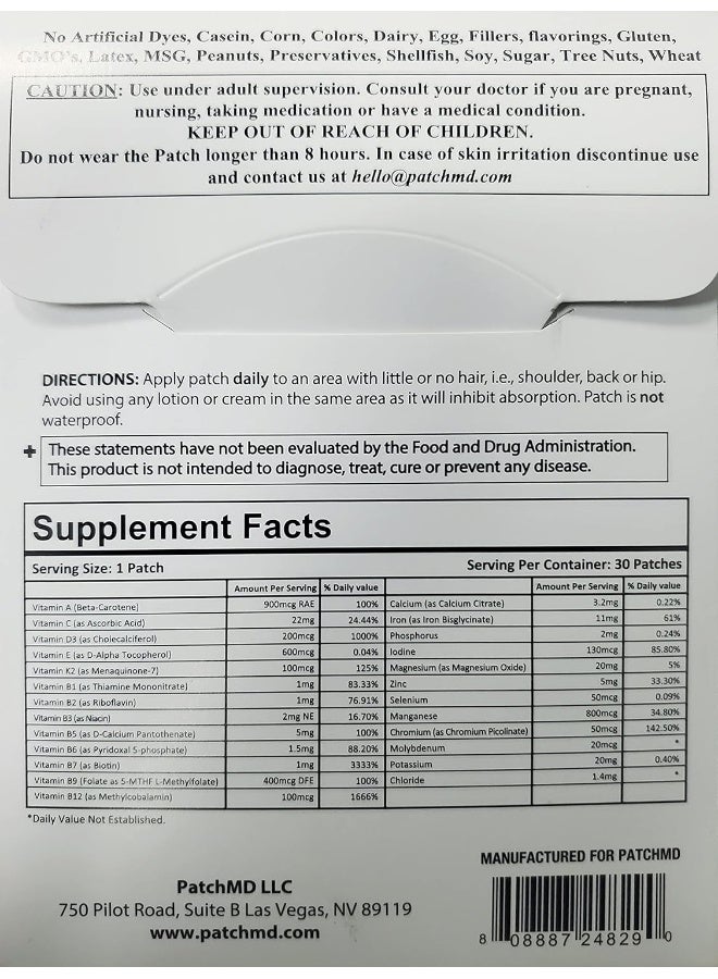 PatchMD - Multivitamin Plus Topical Patch - 30 Days Supply - Image 3