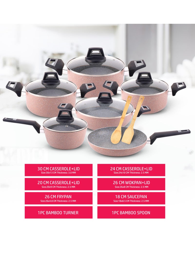 DelCasa Emerald 13 Piece Non-Stick Cookware Set DC2283
