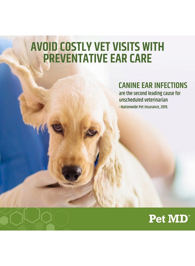 بيت إم دي مناديل تنظيف أذن الكلاب من Pet MD - منظف أذن للكلاب لإيقاف حكة الأذن والالتهابات، يحتوي على الصبار والأوكالبتوس - 100 منديل - Image 3