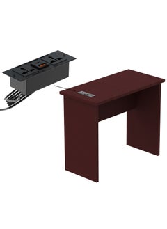 Mahmayi Stylish Study Table with BS01 Desktop Socket and USB A/C Port for Home, Living Room, Study Room (90 cm, Apple Cherry) - pzsku/Z977D2C0B58D8A25BF0CBZ/45/_/1715243483/44cfdc60-20b4-43e4-a272-e06747a7f4ea