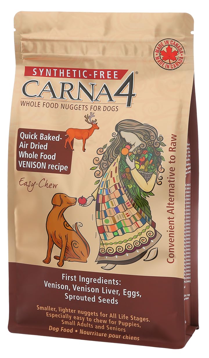 CARNA4 All Life Stages Easy Chew Venison Formula Dry Dog Food 22lbs Venison