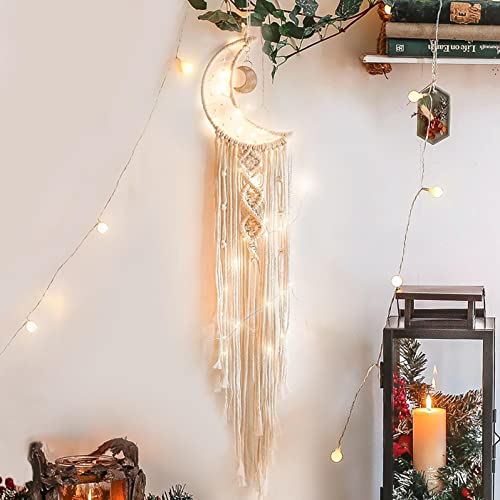 Homecor Gifts for Teenage Girls, Hanging Photo Display & Moon Dream Catchers, Christmas Teen Girls Gifts Ideas Ages 10 11 12 13 14 Years Old, Macrame Wall Decor Boho Bedroom Dorm Aesthetic Room Decor - Image 3