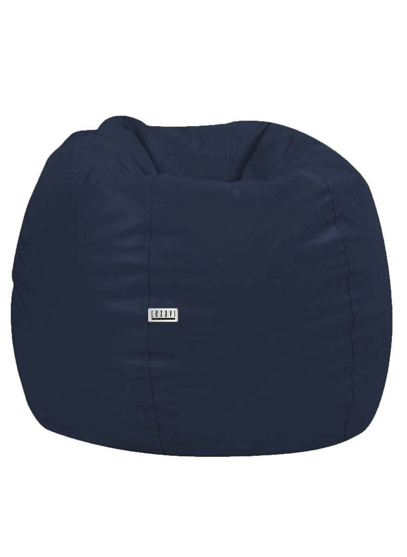 LEXAVI LEXAVI4XL Combo Bean Bag with FootRest Cover Without Beans Navy Faux Leather  - Image 5