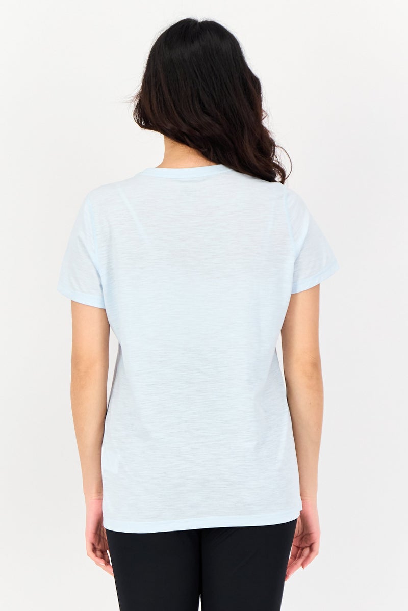 PUMA Women Sportswear Fit Short Sleeve Outdoor T-Shirt, Light Blue - Image 4