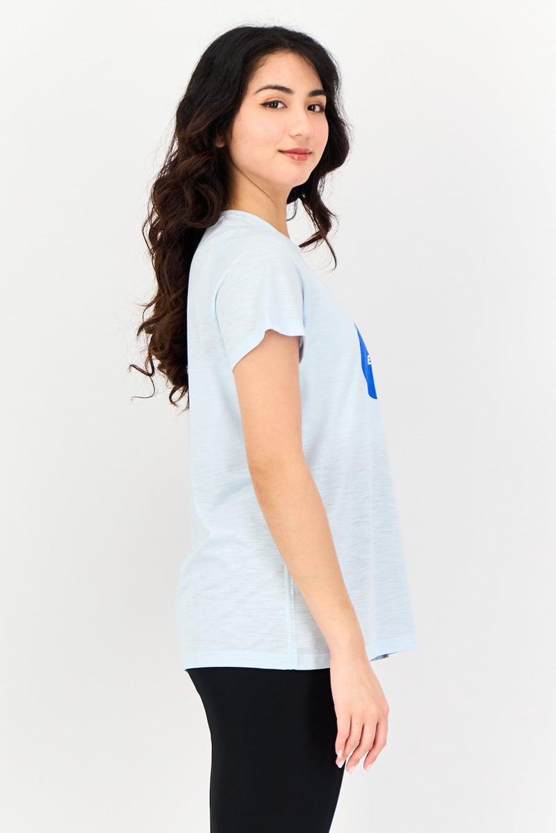 PUMA Women Sportswear Fit Short Sleeve Outdoor T-Shirt, Light Blue - Image 2