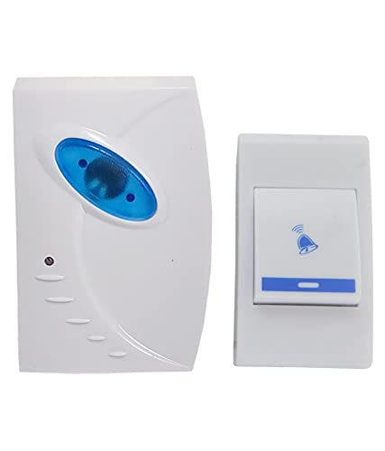 Gesto Remote Control Door Bell - Dust & Waterproof Plastic Wireless Calling Bell - White Door Bell Wireless for Home, Shop & Office - Cordless Call Bell for Desk, Counter & Table - Image 2