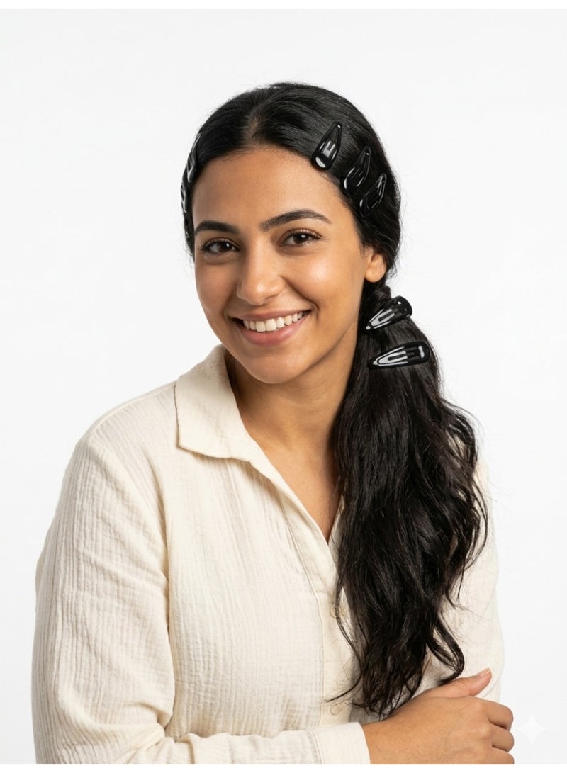 1st Choice First Choice Classic Hair Clip Set – 20 Pieces, Matte Black Metal Hairpins, Strong Hold & Practical Design for Everyday Styling - Image 1