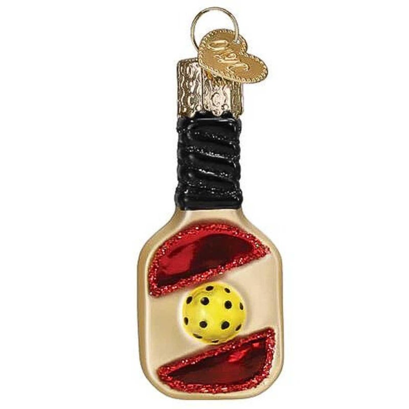 Old World Christmas Old World Christmas Mini Pickleball Paddle Glass Hanging Ornament 