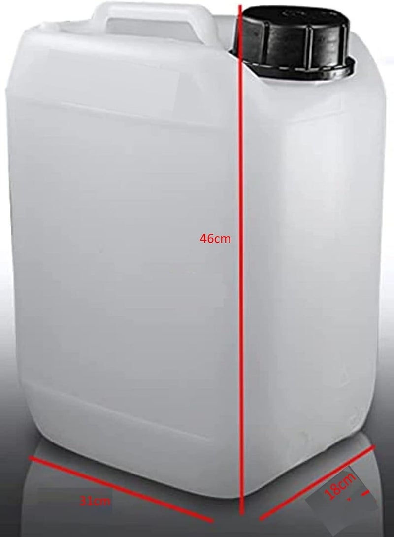 HASANAT ESSENTIALS جيري كان 20 لترًا أبيض لتخزين ونقل السوائل - Image 2