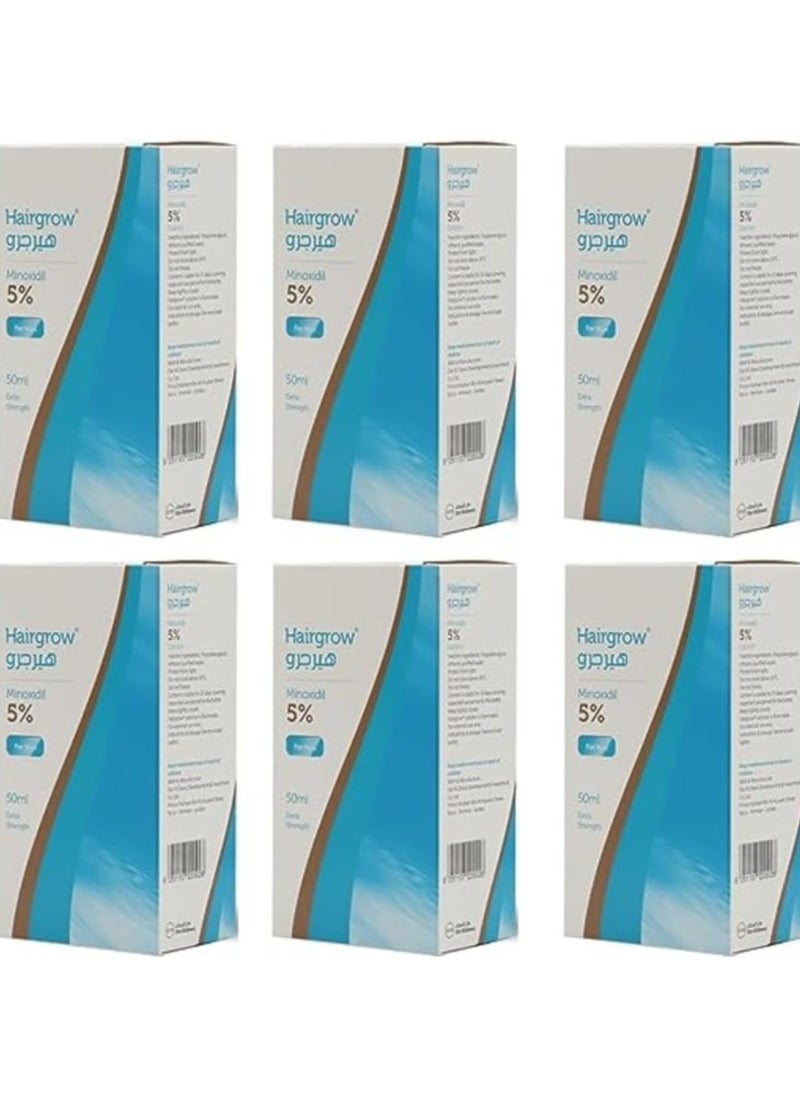 Dar Al Dawa Hairgrow 5% minoxidil 6 months supply (6 bottles x 50ML  - Image 1