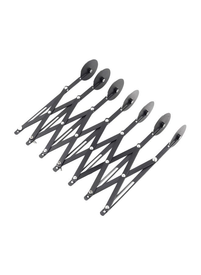 NIBEMINENT 7 Wheels Stainless Steel Adjustable Pizza Cutter Black 25.00x6.00x9.00centimeter - Image 2