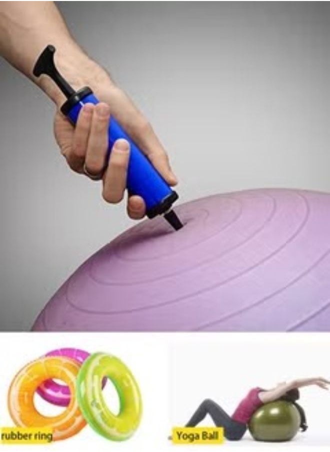Generic Multipurpose Hand Air Pump for Yoga Balls For All Kind Of Sports Balls For Swim Inflatable For Inflatable Bed Sofa For Toys For Balloons and Much More 7 Pc Needles 1 Pc Valve Adapter and 1 Pc Air Hose  - Image 2