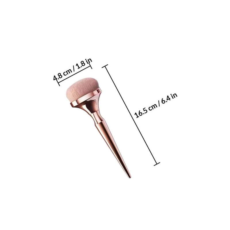 Makeup Brush Set 9pcs Long Handle Powder Eyeshadow Blending Brushes for Women Face Cosmetics Rose Gold Handle Professional Tools for Daily Makeup - Image 2