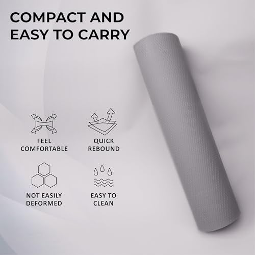 Aivin TREND YOGA MAT For Men & Women, Exercise Mat for Home Workout, Yoga Mat for Women, Gym Exercise Mat (180x60x0.4CM) Grey - Image 4