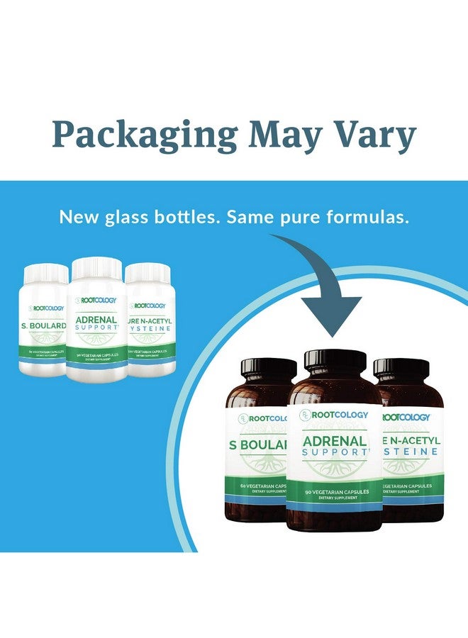Rootcology Adrenal Support Adaptogenic Herbal Formula Supplement With Vitamin B6 Licorice + Nacetylltyrosine Comprehensive Daily Support For Better Focus (90 Capsules) - Image 3