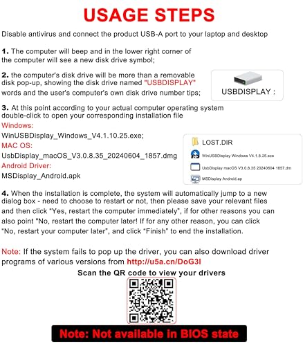 THANDBLE USB to HDMI Adapter Cable 6FT, 1080P 60Hz USB A 3.0 to HDMI Adapter for Monitor, TV, Projector, Compatible with Mac OS Windows 7/8/10/11 - Requires Driver Installation - Image 2