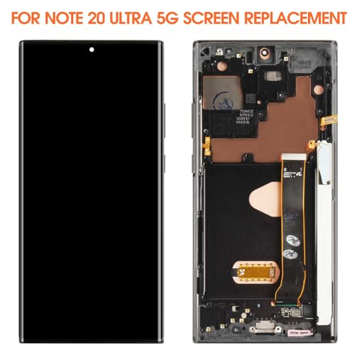AGCUT OLED for Samsung Galaxy Note 20 Ultra Screen Replacement for Samsung Note 20 Ultra LCD Display SM-N985 SM-N986U LCD Digitizer Touch Assembly Black with Frame(Support Fingerprint) - Image 3