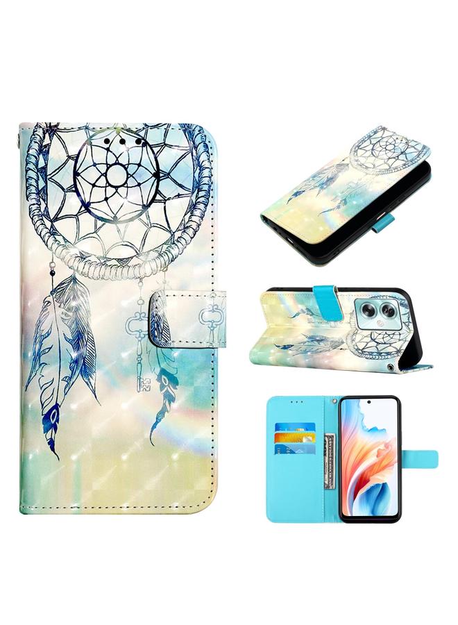 اس-توب جراب لهاتف OPPO A79 5G جراب هاتف جلدي قابل للطي أفقيًا برسومات ثلاثية الأبعاد - Image 1