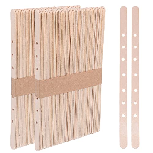 ANTUNIHOD Wooden Candle Wick Holders Pack of 100pcs Wick Centering Devices Candle Wick Bars for Candle Making … (7.1inch - 100pcs) - Image 1