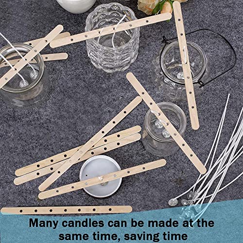 ANTUNIHOD Wooden Candle Wick Holders Pack of 100pcs Wick Centering Devices Candle Wick Bars for Candle Making … (7.1inch - 100pcs) - Image 5