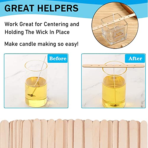 ANTUNIHOD Wooden Candle Wick Holders Pack of 100pcs Wick Centering Devices Candle Wick Bars for Candle Making … (7.1inch - 100pcs) - Image 4