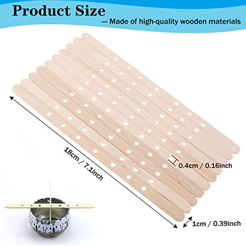 ANTUNIHOD Wooden Candle Wick Holders Pack of 100pcs Wick Centering Devices Candle Wick Bars for Candle Making … (7.1inch - 100pcs) - Image 2