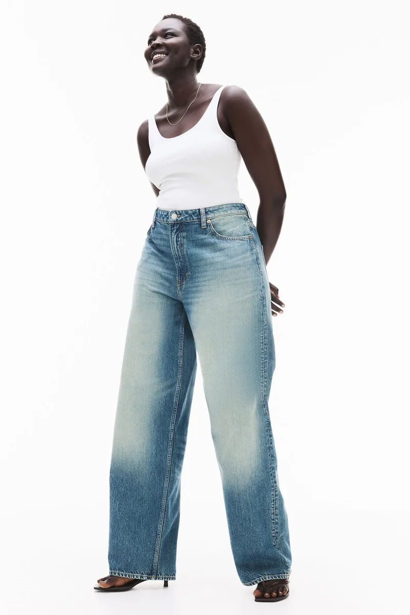 اتش اند ام Curvy Fit Baggy High Jeans